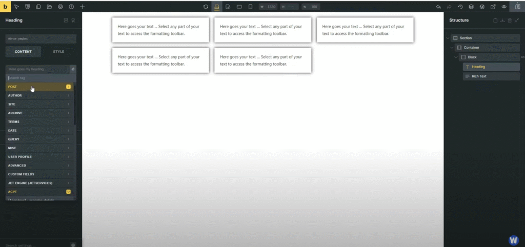 Dynamic Data Bricks Builder